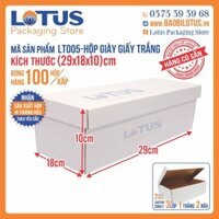 Hộp giày Carton LOTUS 29x18x10cm combo 100, hộp giày nam nữ 3 lớp cứng cáp chịu lực tốt