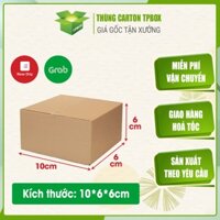 Hộp giấy carton size 10x6x6cm - Combo 200 hộp đóng hàng