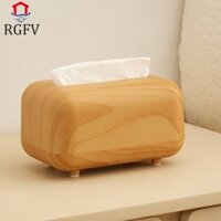 Hộp giấy để bàn RGFV, Hộp đựng khăn giấy hạt gỗ giả sáng tạo đa chức năng, Hộp đựng khăn giấy bằng nhựa chống trượt Hộp đựng khăn giấy mặt đơn giản Trang trí phòng khách