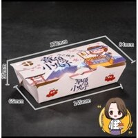 Hộp giấy đựng bánh takoyaki loại 8 viên - 100 cái (tự gấp)