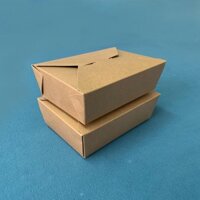 Hộp giấy đựng thức ăn COMBO 50 Hộp loại 1200ml (17x14x6cm) đựng cơm - HỘP GIẤY TỐT Chống Nước