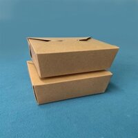 Hộp giấy đựng thức ăn COMBO 50 hộp loại 1600ml (20x14x6cm) đựng cơm - Hàng Chuẩn Chống Nước