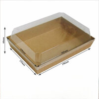 Hộp giấy đựng thức ăn, nắp pet DWB205.150 (100 hộp)