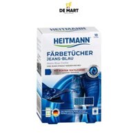 Hộp giấy làm mới quần áo jeans xanh HEITMANN 10 tờ