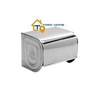 Hộp giấy vệ sinh inox 304 HG-686, móc treo giấy dạng hộp kín chống ẩm, chống nước Toro Home