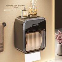 Hộp giấy vệ sinh không đục lỗ treo tường Giá chống thấm nước không xốp Hộp đựng giấy vệ sinh
