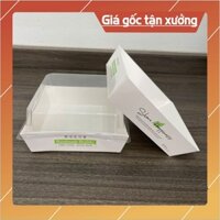 Hộp giấy vuông nắp nhựa trong suốt - lọt lòng 12cm