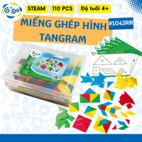 Hộp Gigo toys Miếng ghép xếp hình Tangram bằng nhựa 105 chi tiết 1043RR