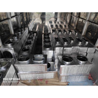 Hộp gió điều hòa kt 960x110 trổ 1 lỗ D200 lắp cửa gió (miệng gió) 1000x150 (bọc bảo ôn PE)