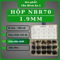 Hộp gioăng NBR70 dày 1.9mm (15 size) vòng đệm cao su chịu dầu chịu nhiệt 120 độ