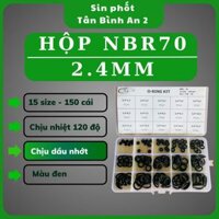 Hộp gioăng NBR70 dày 2.4mm (15 size) vòng đệm cao su chịu dầu chịu nhiệt 120 độ
