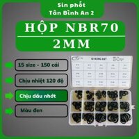 Hộp gioăng NBR70 dày 2mm (15 size) vòng đệm cao su chịu dầu chịu nhiệt 120 độ
