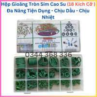 Hộp Gioăng O-Ring Hộp Sim Cao Su 18 Kích Cỡ Cho Thiết Bị Điều Áp, Bộ Sin Tròn Đa Năng Tiện Dụng - Chịu Dầu - Chịu Nhiệt