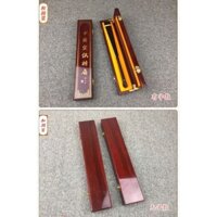 Hộp gỗ cao cấp lòng vàng đựng quạt cổ trang đựng trang sức làm quà tặng