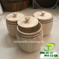 Hộp gỗ đựng trà, cafe, hộp gỗ thông tròn