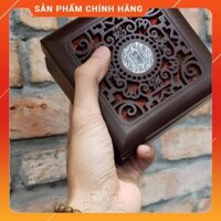 Hộp gỗ đựng vòng, đồ phong thủy sang trọng (11x11x5) trầm hương Mộc Trầm Hương