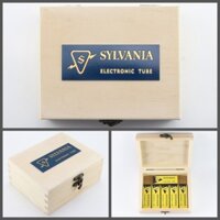 Hộp gỗ lưu trữ ống chân không SYLVANIA + 6 hộp miễn phí cho 12AT7 6DJ8 12AU7