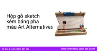 Hộp gỗ sketch kèm bảng pha màu Art Alternatives