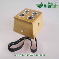 Hộp Gỗ Xông Nhang Ngải 4 Lỗ
