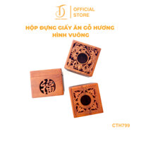 Hộp HAHANCO [CTH594] Đựng Giấy Ăn Gỗ Hương Hình Vuông Trạm khắc tinh xảo Kiểu dáng mới Độc đáo