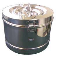 Hộp hấp tròn Inox, Hộp hấp dụng cụ y tế, Hộp hấp bông băng gạc