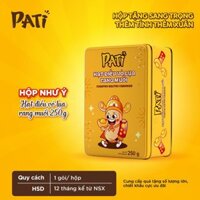 HỘP HẠT ĐIỀU PATI - HỘP THIẾC TẾT SANG TRỌNG, TẶNG ĐỐI TÁC, ĐỒNG NGHIỆP HOẶC GÓI QUÀ TẾT (250G)