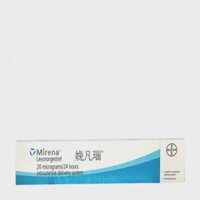 Hộp hệ phóng thích thuốc qua dụng cụ đặt tử cung Mirena chứa Levonorgestrel 52mg Bayer (1cái/ hộp)