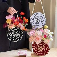 Hộp Hoa Cầm Tay Hoa Hồng AHMED, Hộp Sắp Xếp Hoa Di Động Lãng Mạn, Hộp Đựng Hoa Giấy Có Thể Gập Lại Bó Hoa Hộp Gói Quà Tặng Ngày Lễ Tình Nhân