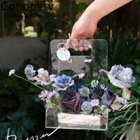 Hộp hoa CONOPERY, Hộp bó hoa đơn giản Crylic, Đạo cụ ảnh Túi hoa tươi lãng mạn