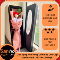 Hộp hoa hồng Gấm Sáp 1 bông Cao Cấp - Quà tặng ý nghĩa, độc đáo