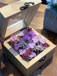 Hộp hoa khô rương gỗ M120241S