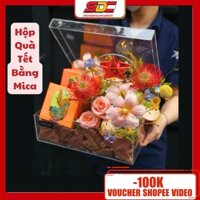 Hộp Hoa Quà Tặng Trong Suốt - Hộp Hoa Mica Có Nắp - Hộp Hoa & Quà Mica Hottrend - Hộp Mica Đa Dụng.