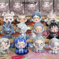 Hộp JKDESIGN, SKULLPANDA Popmart Bubble Marte Hộp ngẫu nhiên, Thời trang Kawaii Dễ thương MẶT CỦA Động vật Anime Mô hình nhân vật hoạt hình cho trẻ em