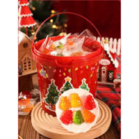 Hộp kẹo dẻo noel vị trái cây 200g, quà tặng Giáng Sinh