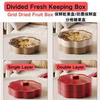 Hộp Kẹo Đỏ Trung Quốc Hộp Bảo Quản Đồ Ăn Nhẹ Khay Trái Cây Nhiều Lớp Hộp Bảo Quản Lưới Hạt Bốn Lưới Hộp Bảo Quản Lưới Hộp Trái Cây Khô Hộp Bảo Quản Chống Bụi Hộp Bảo Quản Kín