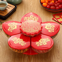 Hộp Kẹo Hộp Kẹo Hộp Trái Cây Khô Hộp Quà Tặng Lễ Hội Trung Quốc Cưới Kẹo Hộp Bảo Quản Phong Cách Trung Quốc Khay Kẹo Đám Cưới Đỏ Đỏ cxbgongmu.my1.9