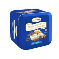 Hộp Kẹo Nougat Hạnh Nhân Việt Quất Golden Bonbon 70G Assorted (Xanh)