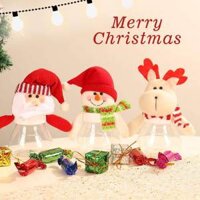 Hộp Kẹo Quà Giáng Sinh Sáng Tạo Mới Hộp Kẹo Trang Trí Giáng Sinh Người Tuyết Ông Già Noel