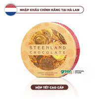 Hộp kẹo sô cô la đồng xu Steenland 180g Hà Lan quà tết cao cấp 2022