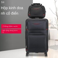 (Hộp kéo)Hộp đựng hành lý sức chứa lớn xe đẩy học sinh nam mẹ vali vải Oxford mật khẩu 20 inch 28 bánh đa năng
