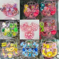 Hộp Kẹp Tóc Chun Buộc Tóc Động Vật Kuromi Hello Kitty Keroppi Pompompurin Sanrio Cho Bé