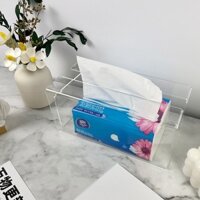 Hộp khăn giấy acrylic trong suốt màu sắc hiện đại không cần khoan, hộp khăn giấy kéo ra cho nhà bếp, phòng ngủ, phòng khách, hộp khẩu trang JGOT