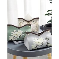Hộp khăn giấy cao cấp sáng tạo cho phòng khách gia đình, hộp đựng khăn giấy da sang trọng nhẹ, trang trí bàn tiệc trà cá nhân