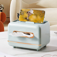 Hộp khăn giấy đa năng tích hợp nhiều ngăn để đồ tiện lợi, hộp đựng giấy ăn, hộp đựng khăn lau