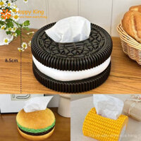 Hộp khăn giấy mô phỏng bánh Oreo, hộp khăn giấy hamburger sáng tạo, trang trí phòng khách độc đáo, thiết kế thích hợp, đồ dùng gia đình