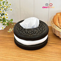 Hộp khăn giấy mô phỏng bánh Oreo, hộp khăn giấy hamburger sáng tạo, trang trí phòng khách độc đáo, thiết kế thích hợp, đồ dùng gia đình