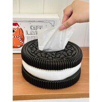 Hộp khăn giấy Oreo, hộp đựng khăn giấy cao cấp, trang trí phòng khách, phòng ngủ, đầu giường