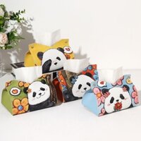 Hộp khăn giấy Panda, túi khăn giấy trang trí, hộp khăn giấy cho phòng khách, phòng ngủ, ngăn kéo bàn, hộp đựng để trang trí nhà, sử dụng trong xe hơi