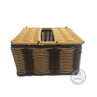 HỘP KHĂN GIẤY VUÔNG (DÂY TRÒN) GIẢ MÂY