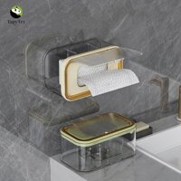 Hộp khăn ướt ALISON có đĩa lò xo, Hộp đựng khăn ướt treo tường dung tích lớn, Hộp đựng mặt nạ nhựa chống bụi hiện đại cho gia đình